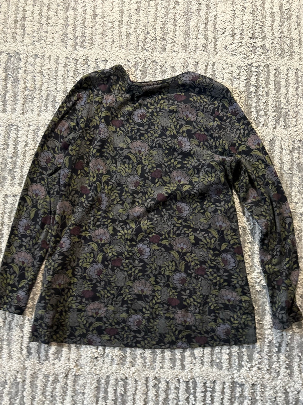 J. Jill 100% Pima cotton soft long sleeve floral top size M - Picture 4 of 4